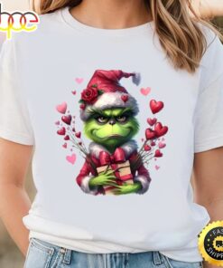 Valentine Grinch With Hearts Valentine Shirt