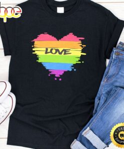 Valentine Love Love Heart Festival LGBT Gay Pride Love You Premium Valentines Day T-shirt