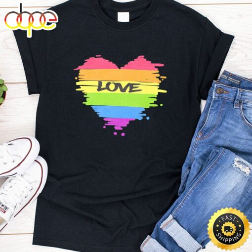 Valentine Love Love Heart Festival LGBT Gay Pride Love You Premium Valentines Day T-shirt