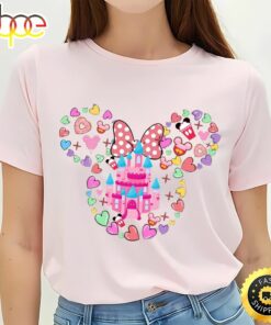 Valentine Mickey Mouse Disney Castle Love Shirt