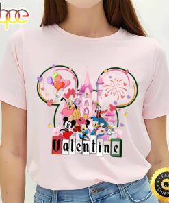 Valentine Mouse Couple Disney Castle Love Valentine’s Day Shirt