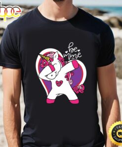 Valentines Day Dabbing Unicorn T-Shirt