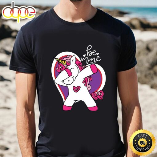 Valentines Day Dabbing Unicorn T-Shirt