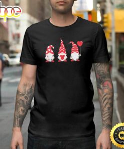 Valentines Day Gnomes Love Red Heart Women Kids Men Funny Happy Valentines Day Unisex T-shirt
