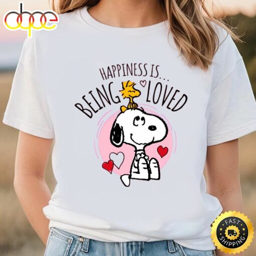 Valentines Day Snoopy Happiness Is Being Loved T-Shirt