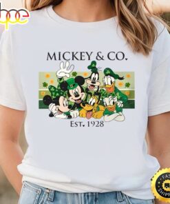 Vintage Disney Mickey And Co Est 1928 St. Patricks Day Shirt