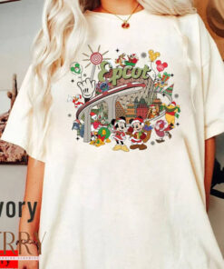 Vintage Disneyland Epcot Christmas Shirt, Mickey And Friends Shirt
