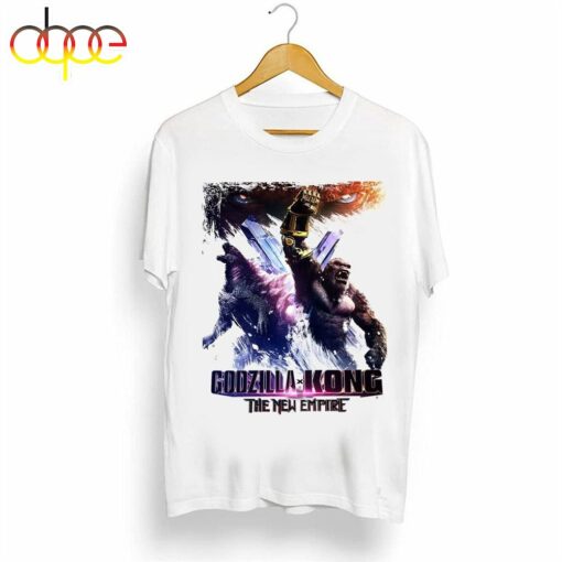 Vintage Godzilla X Kong The New Empire 2024 White Shirt