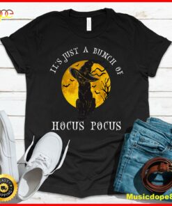 Vintage Halloween Black Cat It’s Just A Bunch Of Hocus Pocus T-Shirt