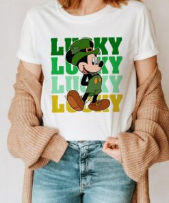 Vintage Lucky Day Mickey St Patrick’s Family Matching Shirt