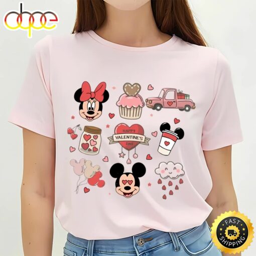 Vintage Mickey Minnie Valentine Shirt, Disney Snacks Shirt