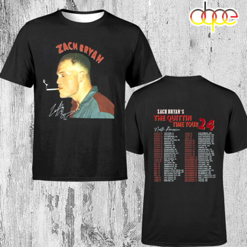 Vintage Zach Bryan The Quittin Time Tour 2024 Unisex T-Shirt