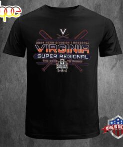Virginia Cavaliers 2024 NCAA Division I Baseball Super Regional The Road To Omaha T-shirt