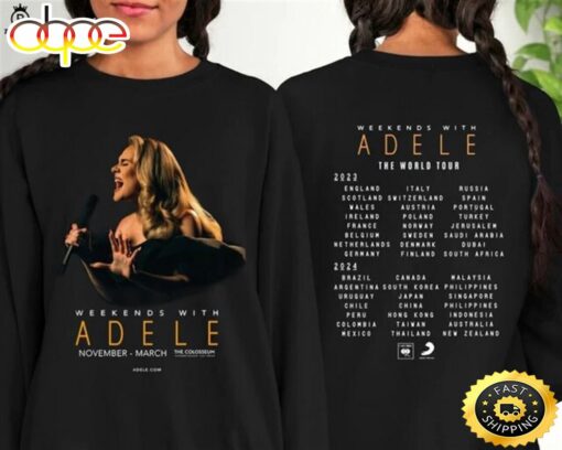 Weekends With Adele The World Tour 2023-2024 Merch Weekends With Adele World Tour Shirt