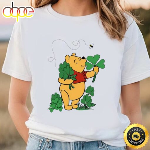 Winnie The Pooh And Lucky Clovers Saint Patricks Day Shirt