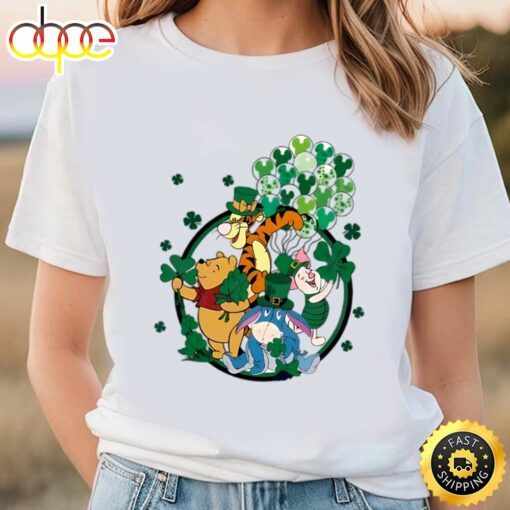 Winnie The Pooh Happy Saint Patricks Day Shamrock Shirt