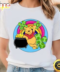 Winnie The Pooh St Patrick’s Rainbow And Shamrocks Shirt