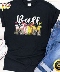 Womens Ball Mom Baseball Softball Mom Mama Women Mother’s Day T-Shirt