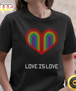 Womens Cute Love is Love Vintage LGBT Valentine Tshirt Gift  Valentines Day T-shirt