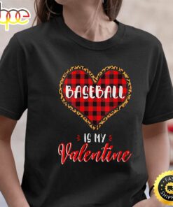 Womens Happy Valentine’s Day 2023 Baseball Is My Valentine Day T-Shirt