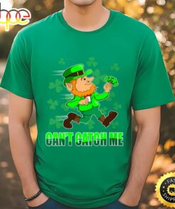 Womens Leprechaun Running For St Patrick’s Day Can’t Catch Me T-Shirt