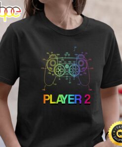 Womens Valentine Pride LGBT Couple Matching Gamer Gaming Player 2  Valentines Day T-shirt