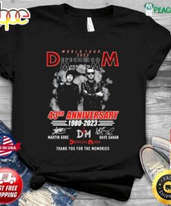 World Tour 2023 Depeche Mode Memento Mori 43rd Anniversary 1980-2023 Signatures Shirt