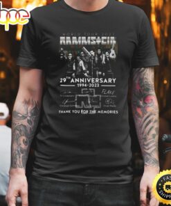World Tour 2023 Rammstein 29th Anniversary 1994-2023 Thank You For The Memories Signatures shirt