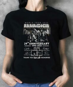 World Tour 2023 Rammstein 29th Anniversary 1994 – 2023 Thank You For The Memories T-shirt