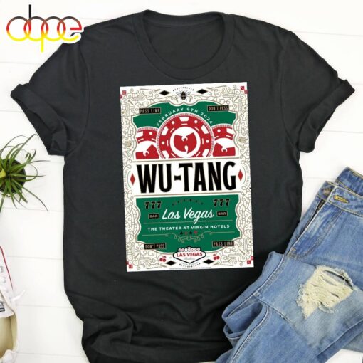 Wu-Tang Clan February 9, 2024, Las Vegas, NV Screen Print Poster Illus t-shirt