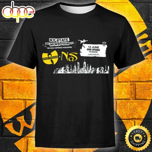 Wu-Tang Clan &amp Nas – NY State Of Mind Tour At The OVO Hydro, Glasgow West End Unisex Tshirt