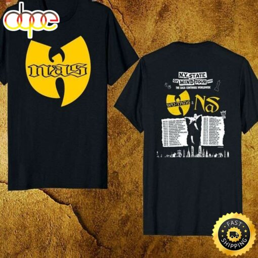 Wu-Tang Clan &amp Nas Ny State Of Mind Tour 2023 Merch, Wu-Tang Clan &amp Nas World Tour 2023 Unisex Tshirt