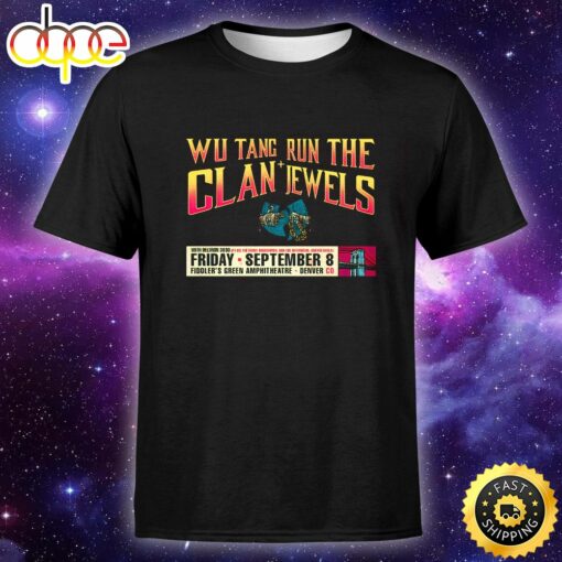 Wu-Tang Clan &amp Run The Jewels Tickets In Greenwood Village At Fiddler’s Green Amphitheatre On Fri, Sep 8, 2023 Unisex T-Shirt