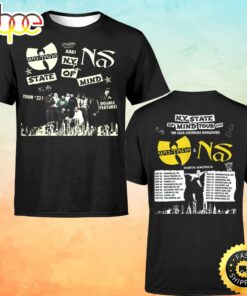 Wu-Tang and NAS NY State of Mind Tour 2023 The Saga Continues Worldwide North America Unisex T-shirt