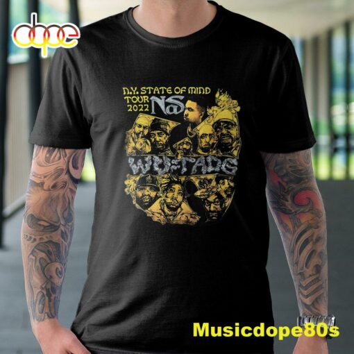 Wu-tang And Nas N.Y State Of Mind Tour 2022 Member Dates T-shirt