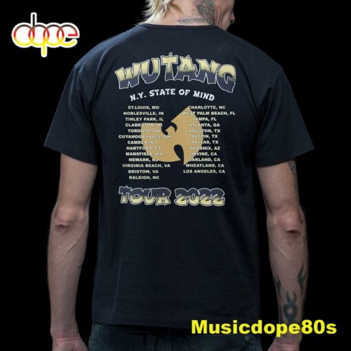 Wu-tang And Nas New York State Of Mind Tour 2022 Dates Virginia Beach T-shirt