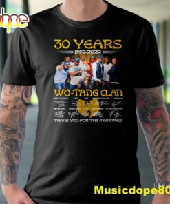 Wu-tang Clan 30 Years 1992 2022 Thank You For The Memories Tshirt
