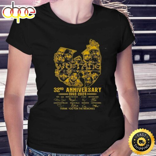 Wu-tang Clan 32nd Anniversary 1992 – 2024 Thank You For The Memories T-shirt