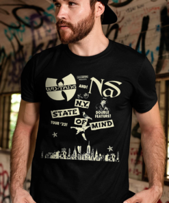 Wu-tang Clan And Nas New York State of Mind Tour Black T-shirt