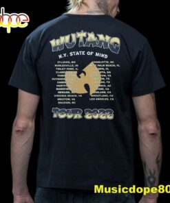 Wu tang Clan New York State Of Mind Nas Live On Tour 2022 Dates Tshirt 2