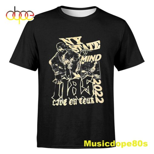 Wu-tang Clan New York State Of Mind Nas Live On Tour 2022 Dates Tshirt