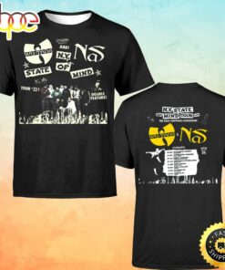 Wu-tang &amp Nas NY State Of Mind Tour 2023 Dates The Saga Continues Worldwide Europe Unisex T-shirt