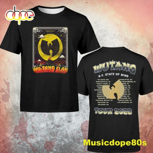 Wu-tang and Nas Hartford New York State Of Mind Tour 2022 Dates Unisex T-shirt