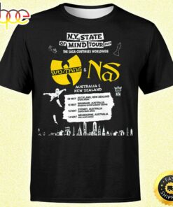 Wutang And Nas N.Y State Of Mind Tour 2023 Australia &amp New Zealand Unisex Tshirt