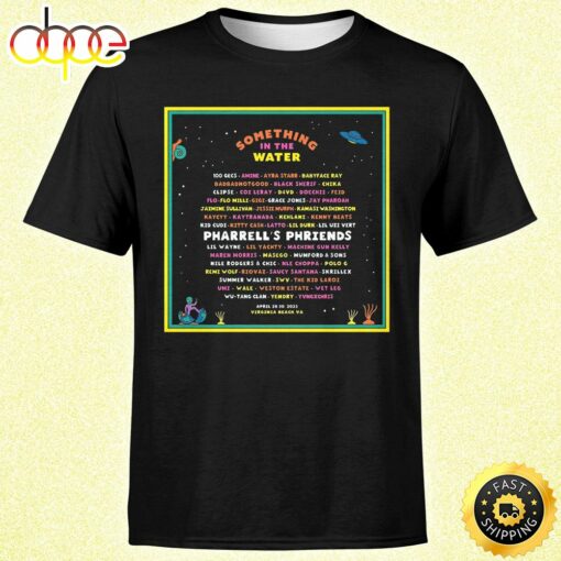 Wutang Clan &amp Nas N.Y State Of Mind Tour 2023 Something In The Water T-shirt