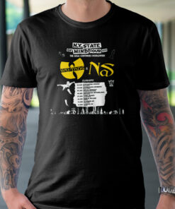 Wutang &amp Nas N.Y State Of Mind Tour 2023 The Saga Continues Worldwide Europe Unisex Tshirt