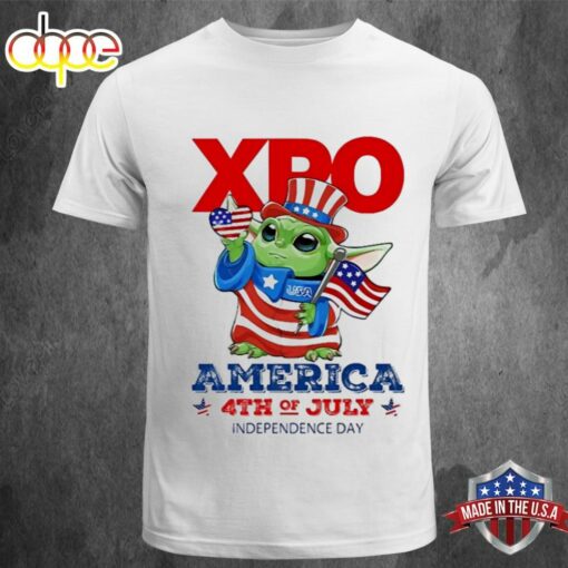 XPO Baby Yoda America 4th Of July Independence Day 2024 Shirt