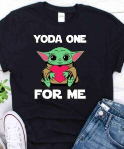 Yoda One For Me Baby Yoda Valentins Day Unisex T-Shirt