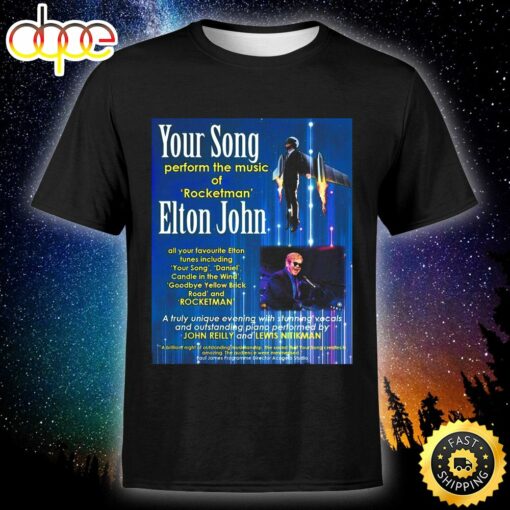 Young Elton – A Celebration Of The Songs Of Elton John, Chapel Arts Centre Bath June 30 Tour 2023 Unisex T-shirt