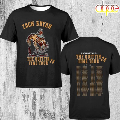 Zach Bryan The Quittin Time Tour 2024 Unisex T-Shirt